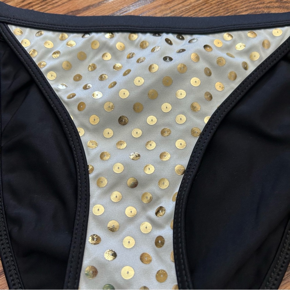 Guess NWT halter bikini white black gold - Picture 4 of 10